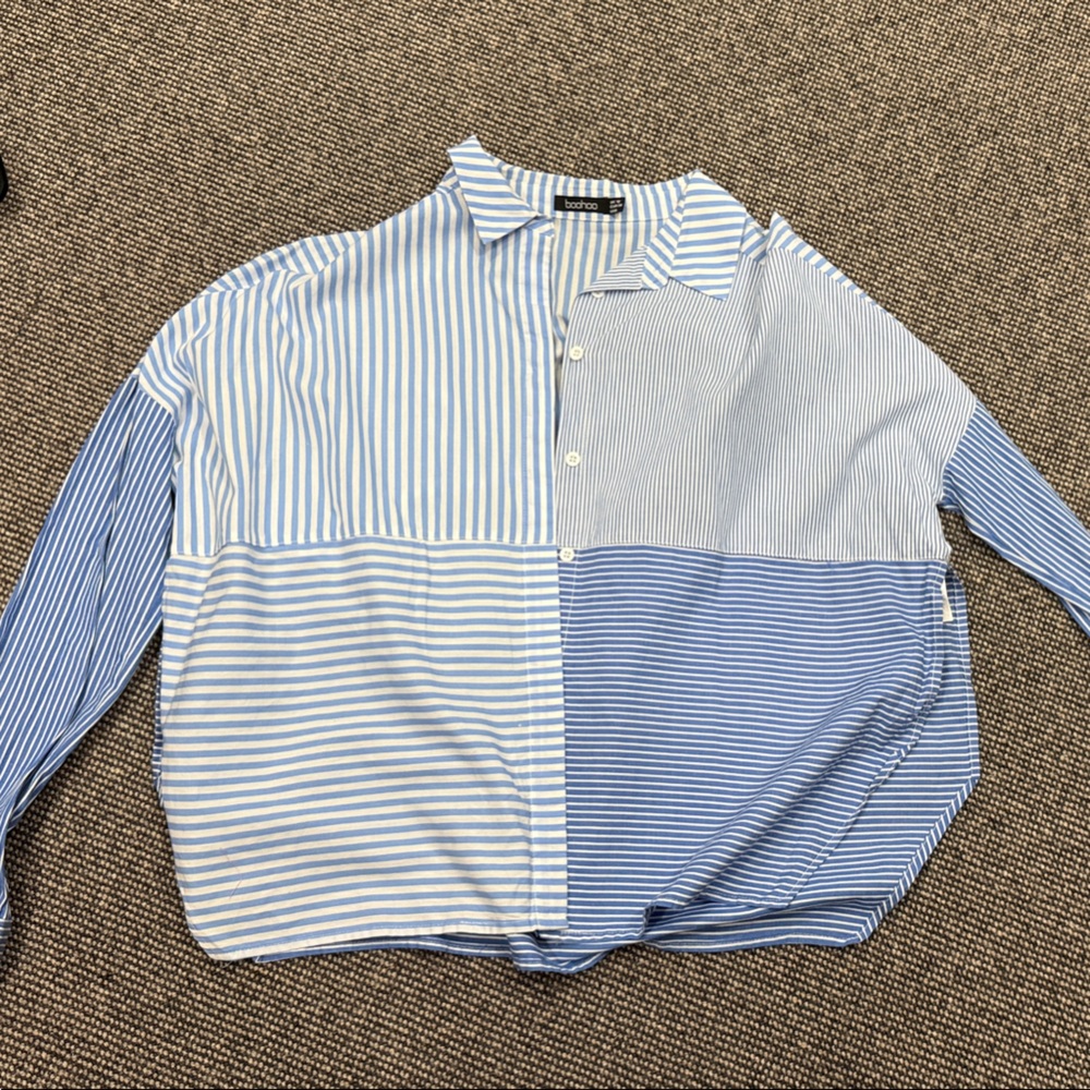Men's Blue Striped Shirt